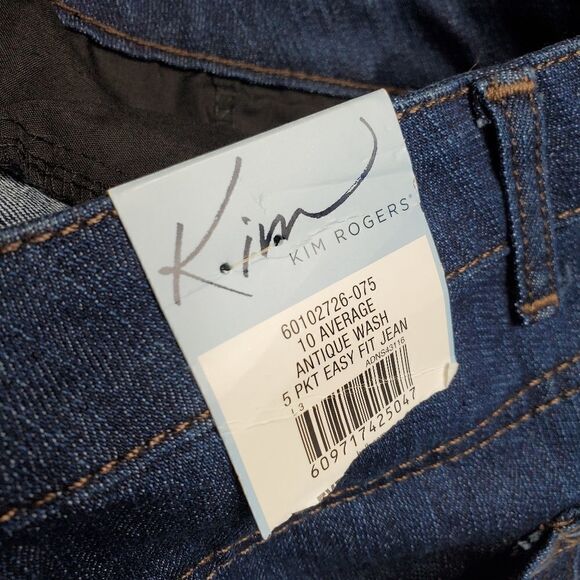 NEW 10 Kim Rogers EASY FIT SLIMMING STRETCH DARK ANTIQUE WASH JEANS 30 31 32 NWT - Picture 8 of 12